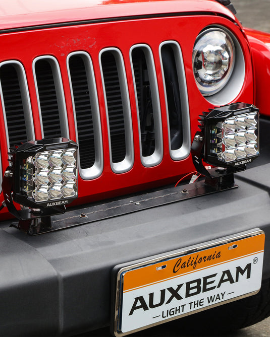 V-MAX Series | 7 Inch 228W 26100LM Combo Beam Side Shooter LED Square Pod Lights with Amber DRL&Backlight