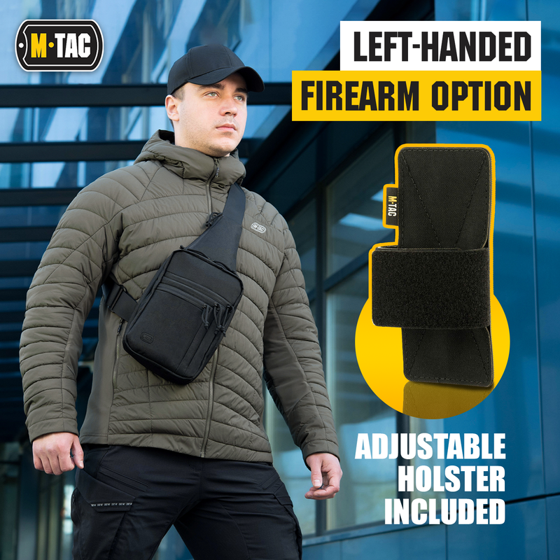 Load image into Gallery viewer, M-Tac LEFT-HANDED Tactical Sling Bag for Men with Holster
