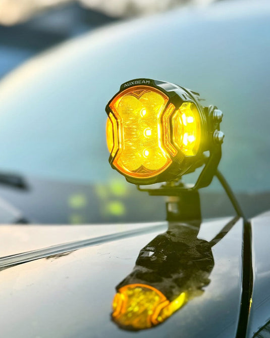 V-ULTRA Series | 3 Inch 108W LED Side Shooter Amber Pod Lights with Amber DRL