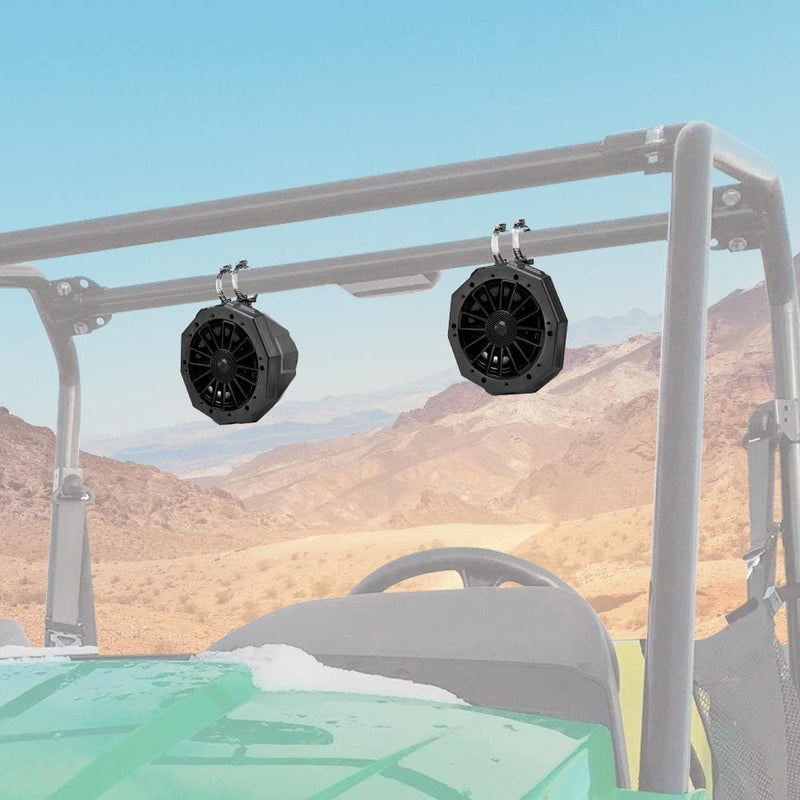 Load image into Gallery viewer, Universal 6.5" Speaker Cage Swivel Pods with 1.75 to 2" Mounting Clamps
