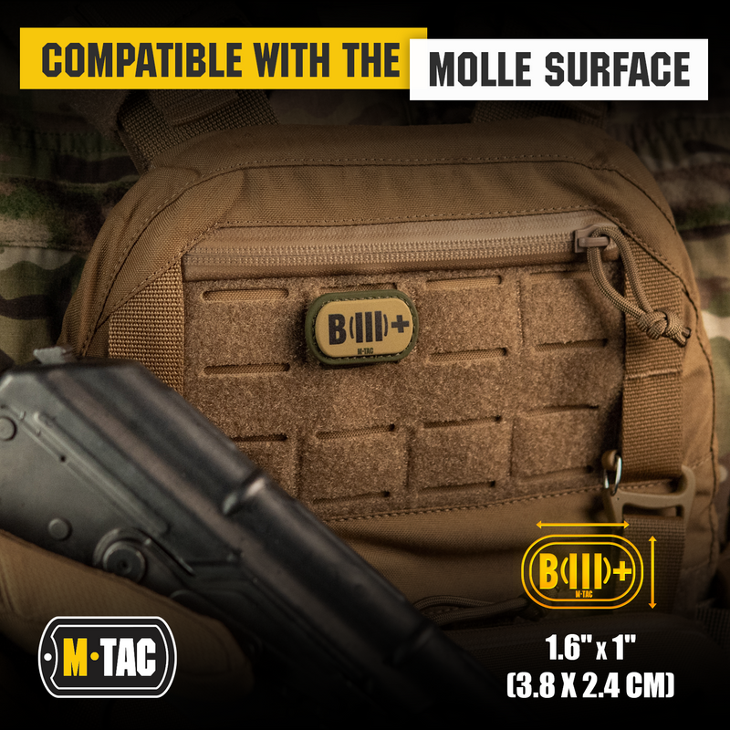 Load image into Gallery viewer, M-Tac Molle Medical Patch Blood Group
