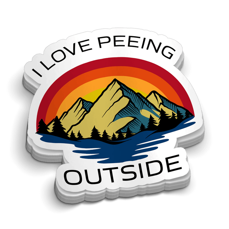 Load image into Gallery viewer, Peeing Outside Hard Hat Decal
