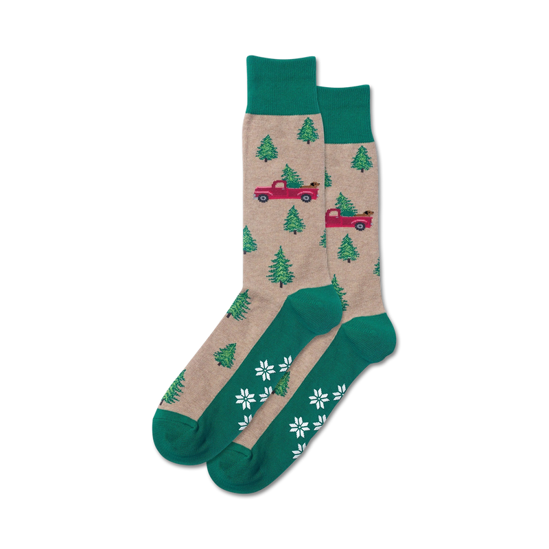 Load image into Gallery viewer, Holiday Trucks Non-Skid Slipper
