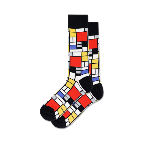Mondrian Composition Red Yellow Black