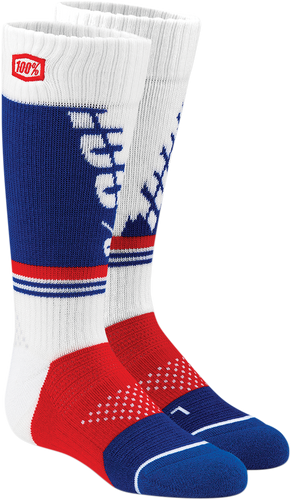 100% Youth Torque Socks - White - Small/Medium 24107-000-17