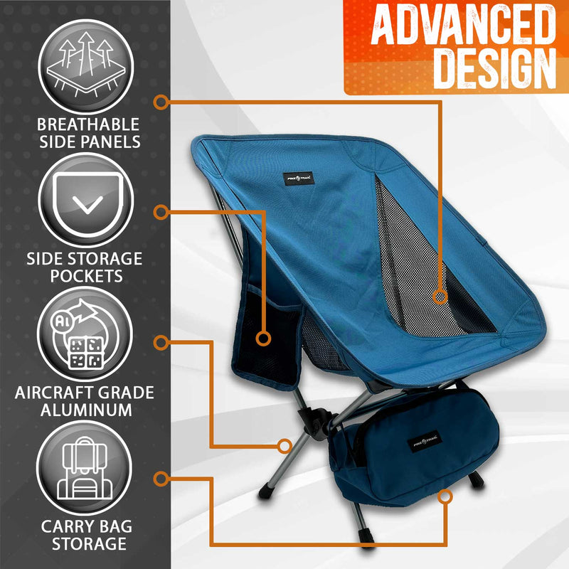 Load image into Gallery viewer, Pike Trail Ultralight Compact Outdoor Camping Tailgate Festival Beach Chair
