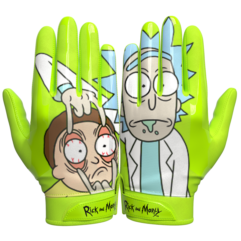 Load image into Gallery viewer, Phenom Elite Rick and Morty Football Gloves - VPS1
