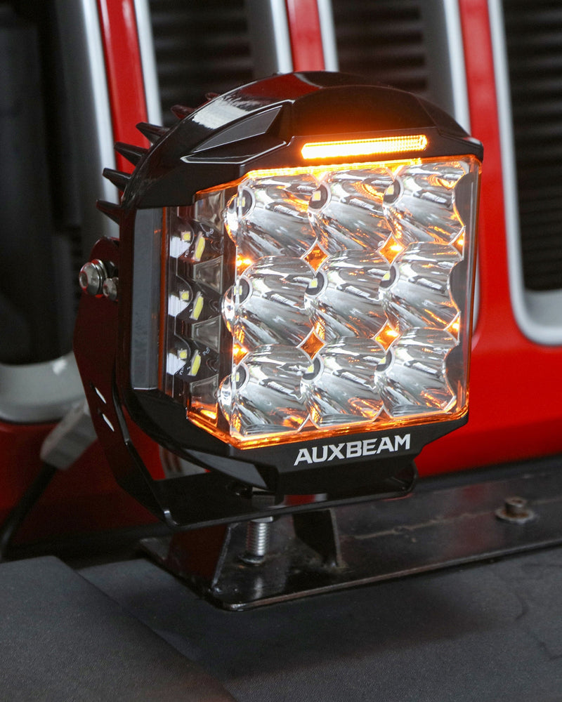 Load image into Gallery viewer, V-MAX Series | 7 Inch 228W 26100LM Combo Beam Side Shooter LED Round Driving Lights with Amber DRL&amp;Backlight
