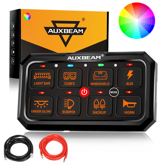 RGB Series 6/8/12 Gang LED Switch Panel,Off Road Light Controller