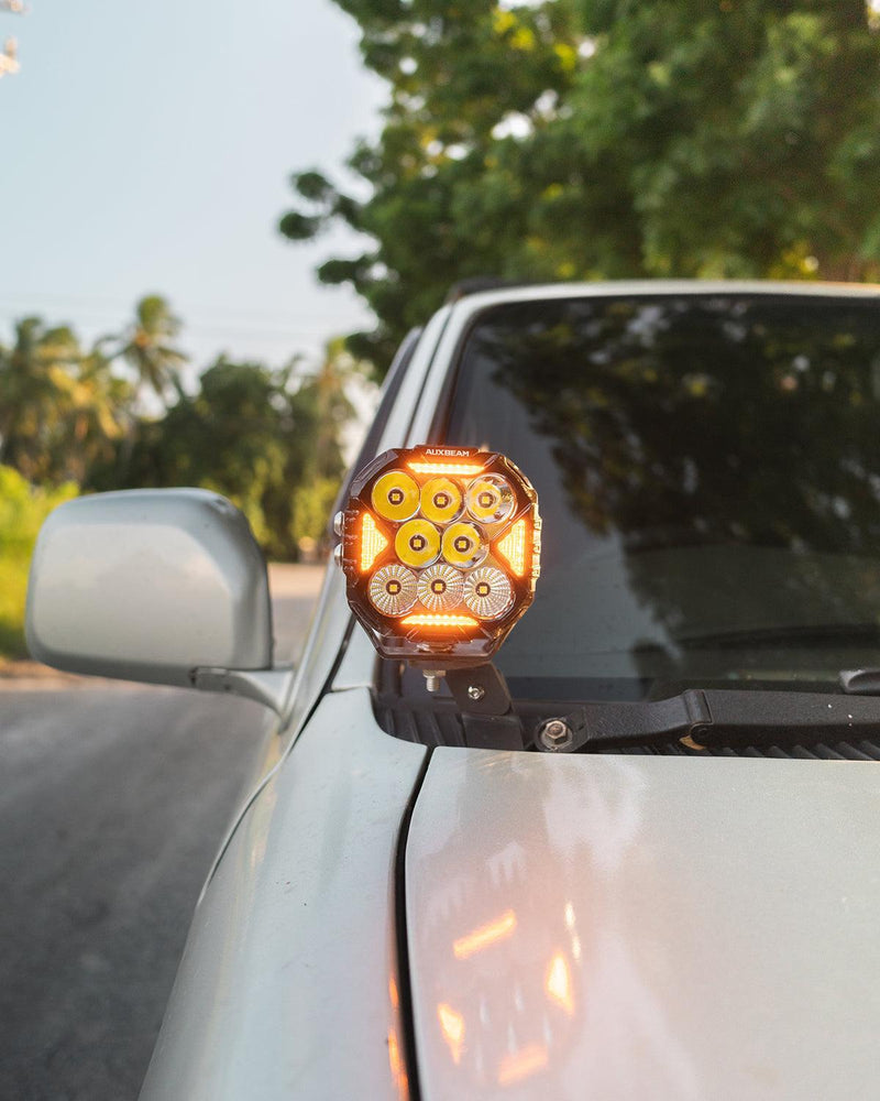 Load image into Gallery viewer, CUBE-Z Series 4 Inch LED Pod Lights Off Road Lights with White DRL &amp; Amber Turn Signal Lights
