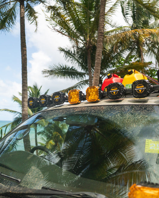 CUBE-Z Series 4 Inch Combo LED Pod Lights Off Road Lights with White DRL & Amber Turn Signal Lights