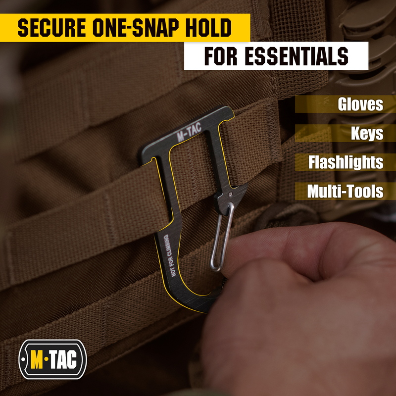 Load image into Gallery viewer, M-Tac Aluminum Carabiner for Backpack Molle (Set of 3)
