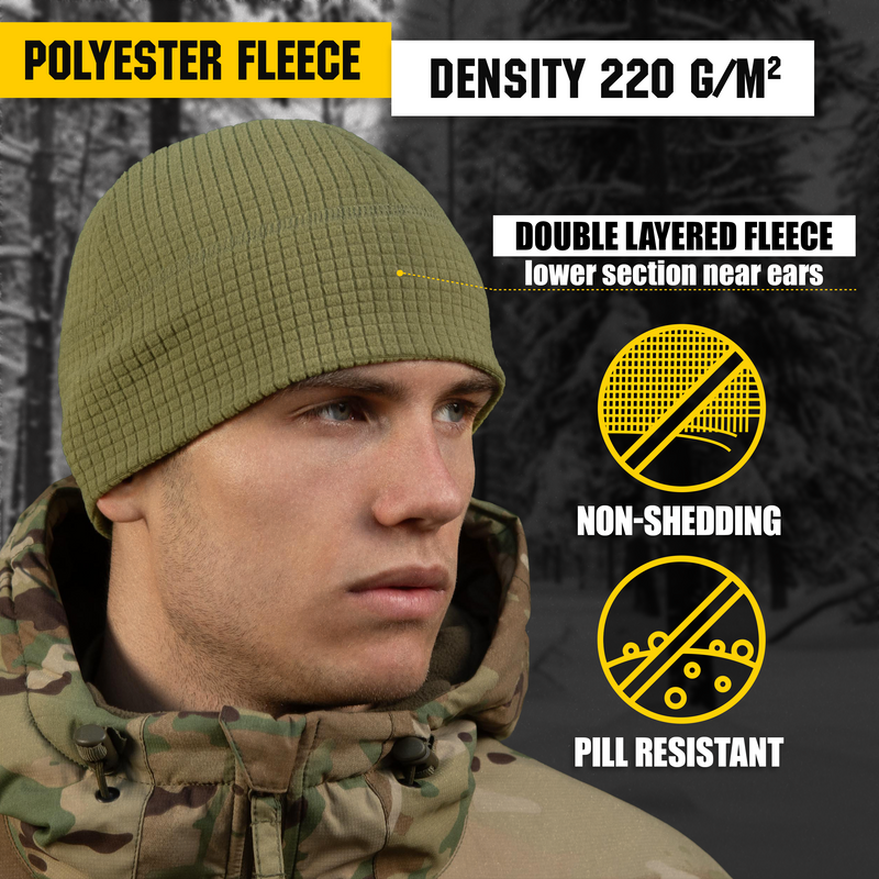Load image into Gallery viewer, M-Tac Grid Fleece Beanie  Breathable Hat Lightweight Scull Cap
