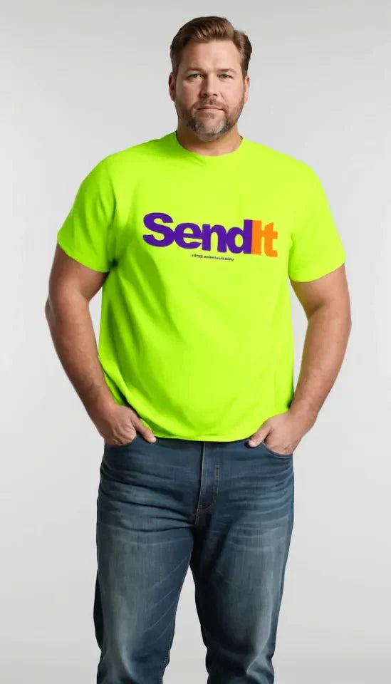 Load image into Gallery viewer, Send It - Safety Yellow T-Shirt
