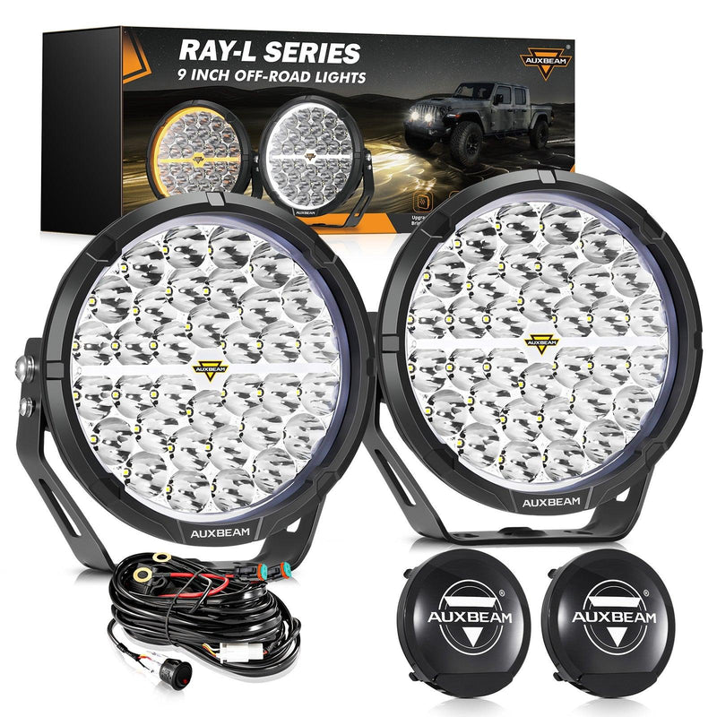 Load image into Gallery viewer, RAY-L Series | 9 Inch 318W 34180LM Dual DRL Offroad LED Driving Lights
