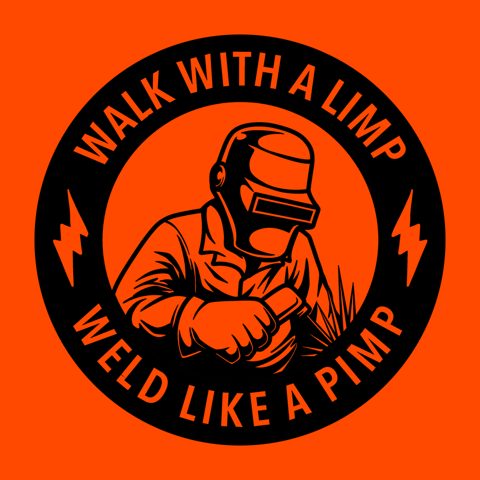 Weld Like a Pimp - Long Sleeve Hi-Vis T-Shirt