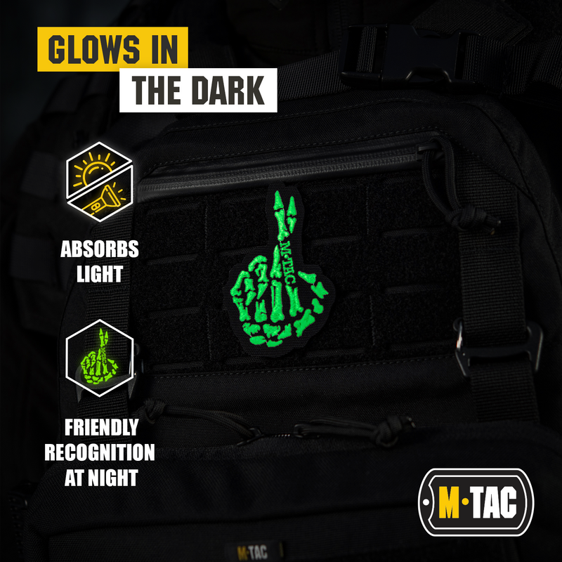 Load image into Gallery viewer, M-Tac GITD Patch Crossed Fingers (Embroidered)
