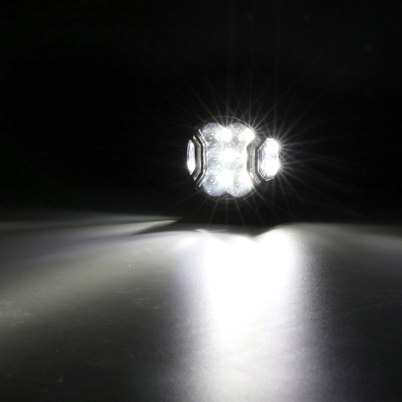 Load image into Gallery viewer, V-ULTRA Series | 3 Inch 108W LED Side Shooter White Pod Lights with Amber DRL
