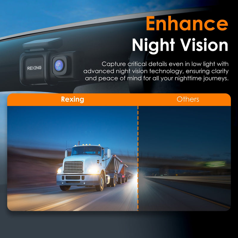 Load image into Gallery viewer, Rexing DT2 Dual Channel 1080p Front and Rear Dash Cam (Open Box)
