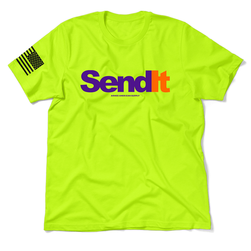 Load image into Gallery viewer, Send It - Safety Yellow T-Shirt
