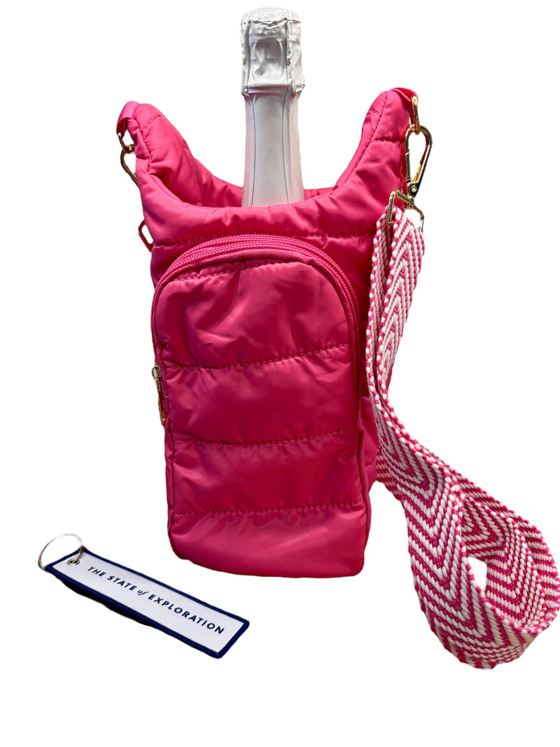 Load image into Gallery viewer, Quilted Quench Puffy Bottle Tote - PINK
