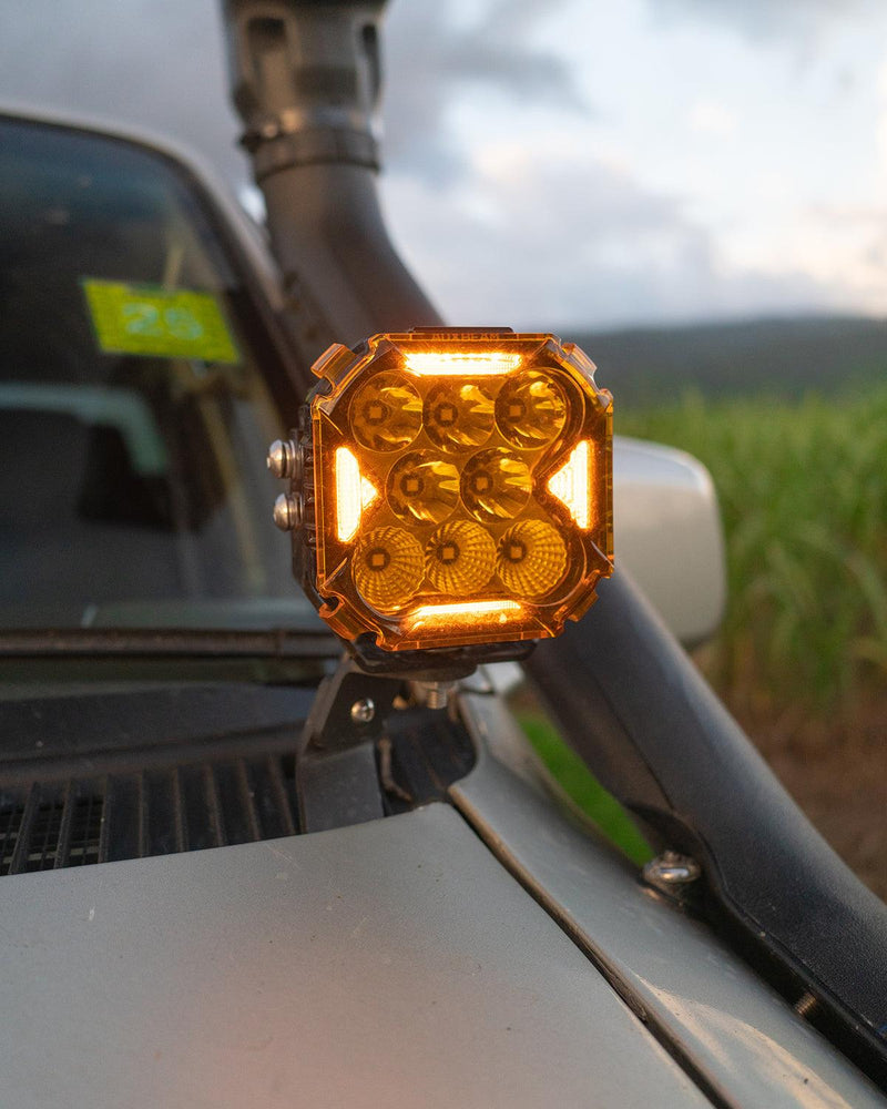 Load image into Gallery viewer, CUBE-Z Series 4 Inch Combo LED Pod Lights Off Road Lights with White DRL &amp; Amber Turn Signal Lights
