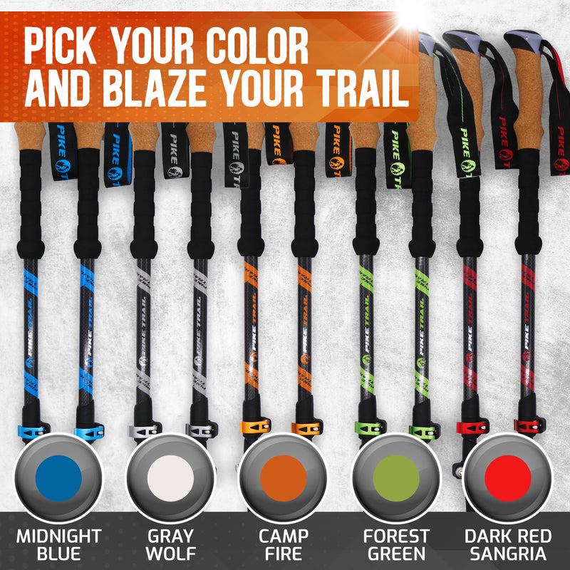 Load image into Gallery viewer, Pike Trail Carbon Fiber Trekking Poles – Lightweight, Adjustable Hiking Poles for Every Adventure
