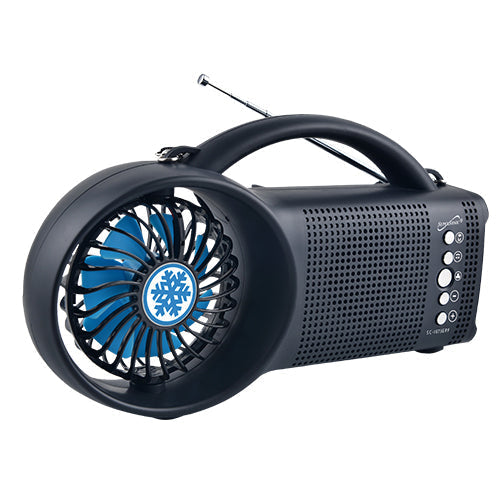 Load image into Gallery viewer, Supersonic Solar Power Bluetooth Speaker with FM Radio / LED Torch Light / Fan

