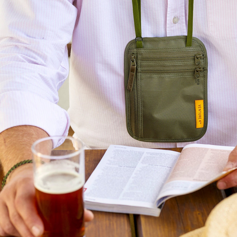 Load image into Gallery viewer, Slim Minimalist Design Travel Neck Wallet
