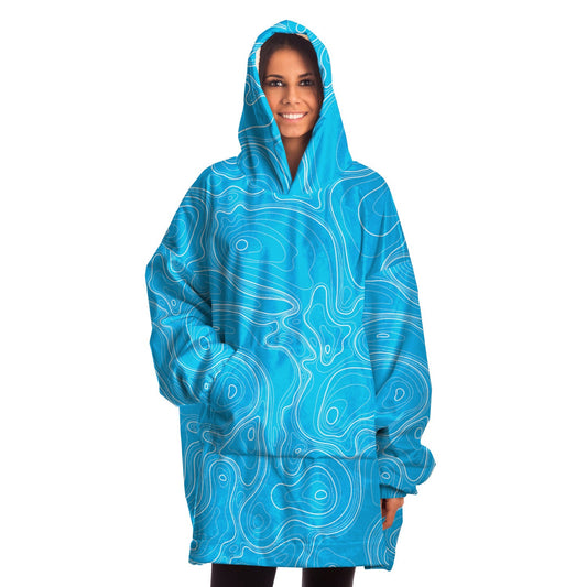Rad Palm Blue Topographic Snug Hoodie