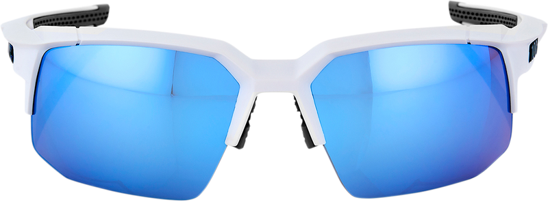 Load image into Gallery viewer, 100% Speedcoupe Sunglasses - White - Blue Mirror 61031-000-75
