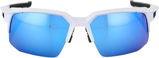 100% Speedcoupe Sunglasses - White - Blue Mirror 61031-000-75