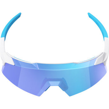 Load image into Gallery viewer, 100% Aerocraft Sunglasses - Matte White - HiPER Blue 60032-00011
