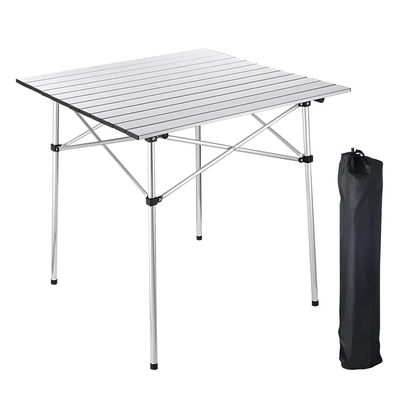 Load image into Gallery viewer, Easy Roll Aluminum Camping &amp; Picnic Table (27x27.5in) - Heavy Duty
