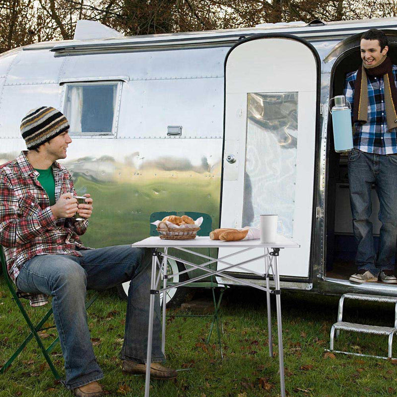 Load image into Gallery viewer, Easy Roll Aluminum Camping &amp; Picnic Table (27x27.5in) - Heavy Duty

