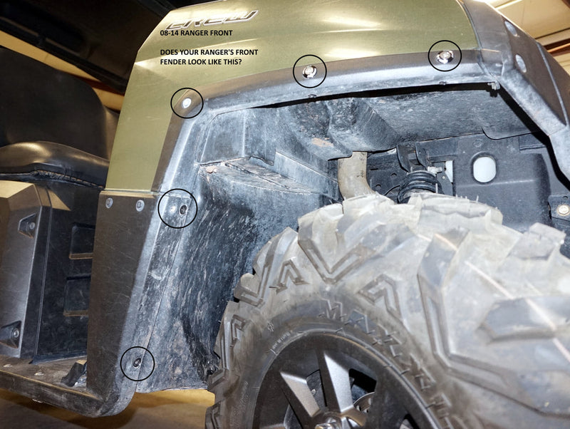 Load image into Gallery viewer, Polaris RANGER 08-14 Mud Flaps FRONT &amp; REAR
