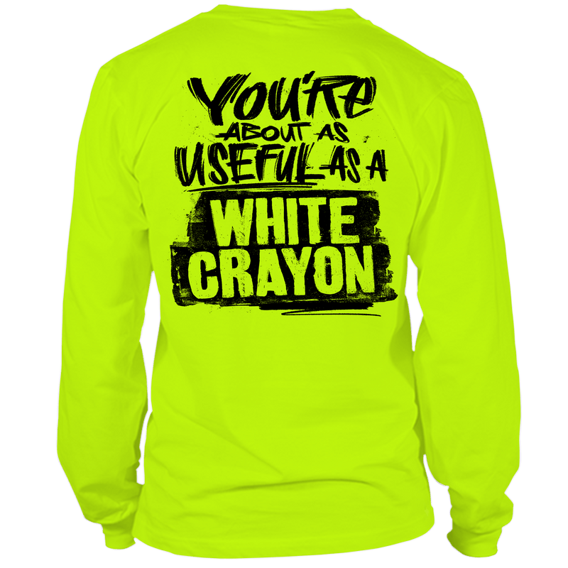 Load image into Gallery viewer, White Crayon - Long Sleeve Hi-Vis T-Shirt
