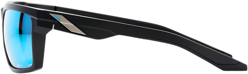 Load image into Gallery viewer, 100% Daze Sunglasses - Matte Black - Blue Mirror 61030-019-75
