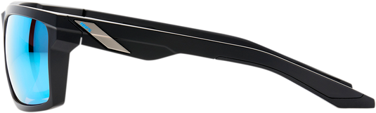 100% Daze Sunglasses - Matte Black - Blue Mirror 61030-019-75