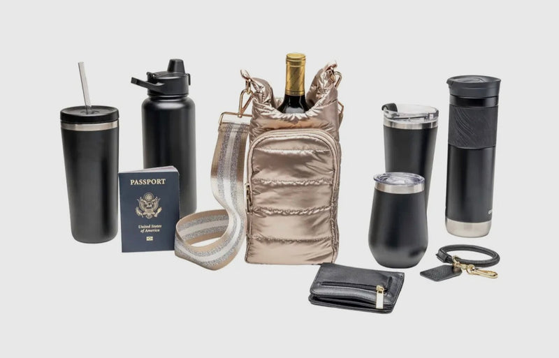 Load image into Gallery viewer, Quilted Quench Puffy Bottle Tote - GOLD
