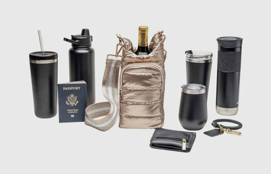 Quilted Quench Puffy Bottle Tote - GOLD