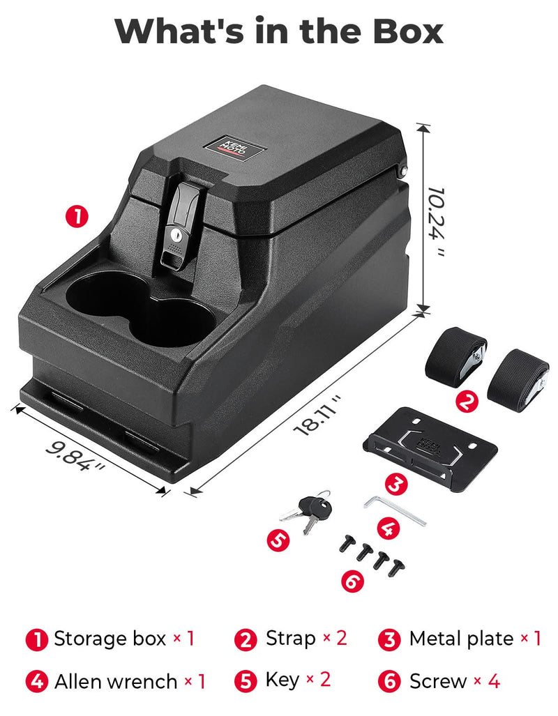 Load image into Gallery viewer, UTV Bench Seat Center Console Box for Polaris Ranger XP 1000/Crew 2017-2026
