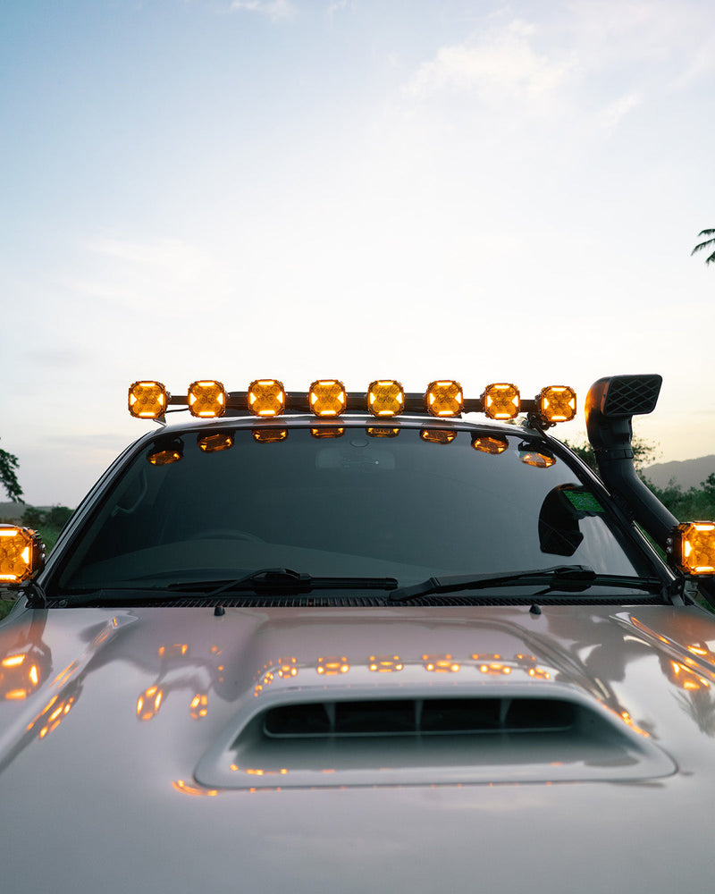 Load image into Gallery viewer, CUBE-Z Series 4 Inch Spot LED Pod Lights Off Road Lights with White DRL &amp; Amber Turn Signal Lights

