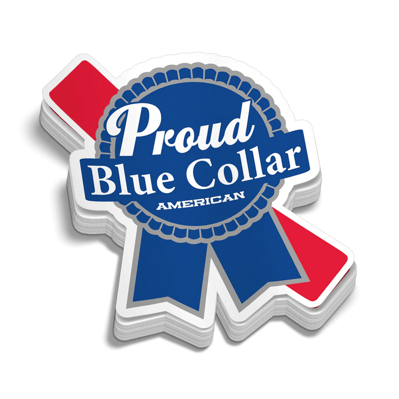 Load image into Gallery viewer, Proud Blue Collar Hard Hat Decal
