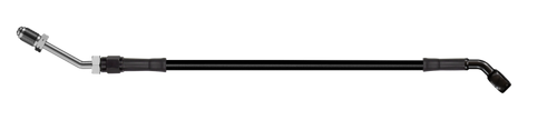 Goodridge 56in Universal Clutch Line w/Black Zinc Fittings & Black Hose - 45Deg Banjo w/M10 Fitting