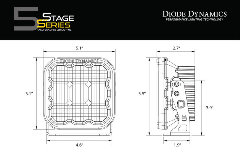 Load image into Gallery viewer, Diode Dynamics SS5 LED Pod Sport - Yellow Spot (Single)
