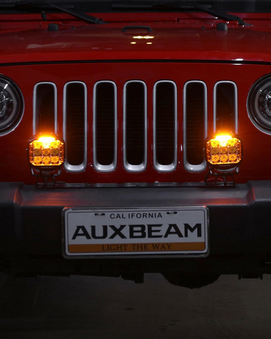 V-MAX Series | 5 Inch 168W 16440LM Combo Beam Side Shooter LED Round Pod Lights with Amber DRL