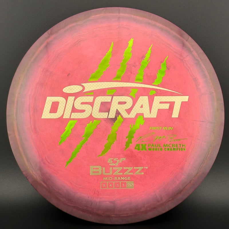 Load image into Gallery viewer, Swirly ESP Buzzz (First Run) - Paul McBeth 4x Claws - Pink Smoke
