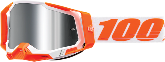 100% Racecraft 2 Goggles - Orange - Silver Flash Mirror 50010-00013
