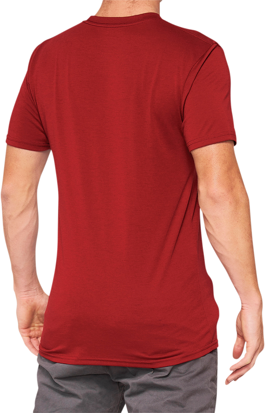 100% Searles Tech T-Shirt - Brick - Small 35027-068-10